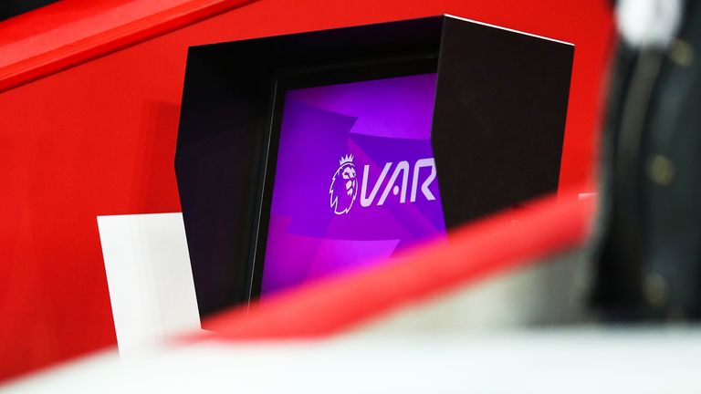 LIVERPOOL, ENGLAND - NOVEMBER 10: The VAR screen during the Premier League match between Liverpool FC and Manchester City at Anfield on November 10, 2019 in Liverpool, United Kingdom. (Photo by Robbie Jay Barratt - AMA/Getty Images)
