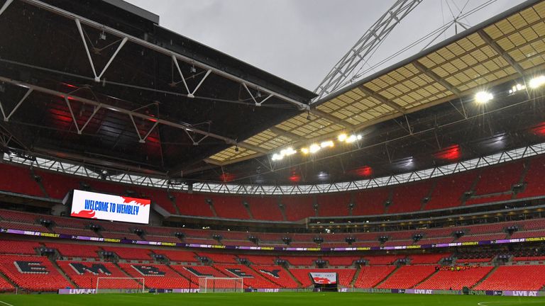Wembley Stadium will host all of England's 2020 group games along with both semi-finals and the final