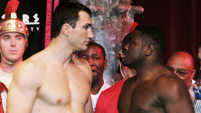 Wladimir Klitschko stares down Samuel Peter