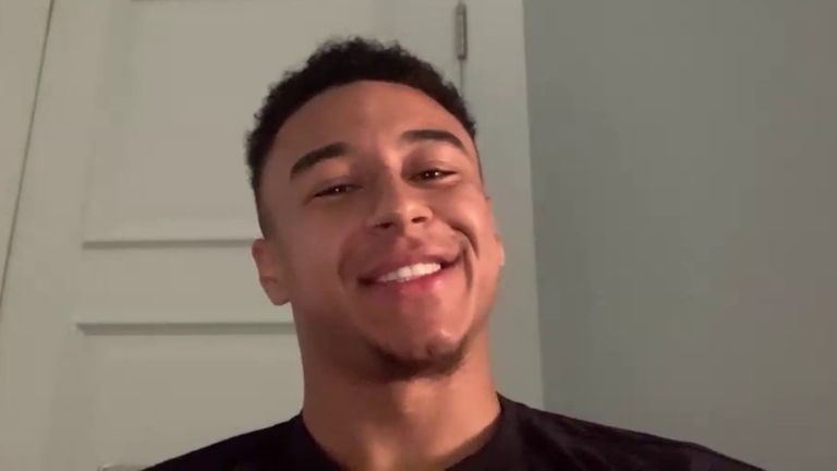 Manchester United and England's Jesse Lingard tells Sky Sports News how he is staying fit and positive while indoors - and even learning to cook!