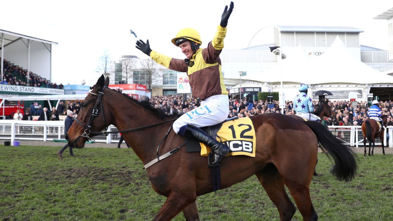 Cheltenham Festival Goshen falls when Triumph Hurdle leader; Burning