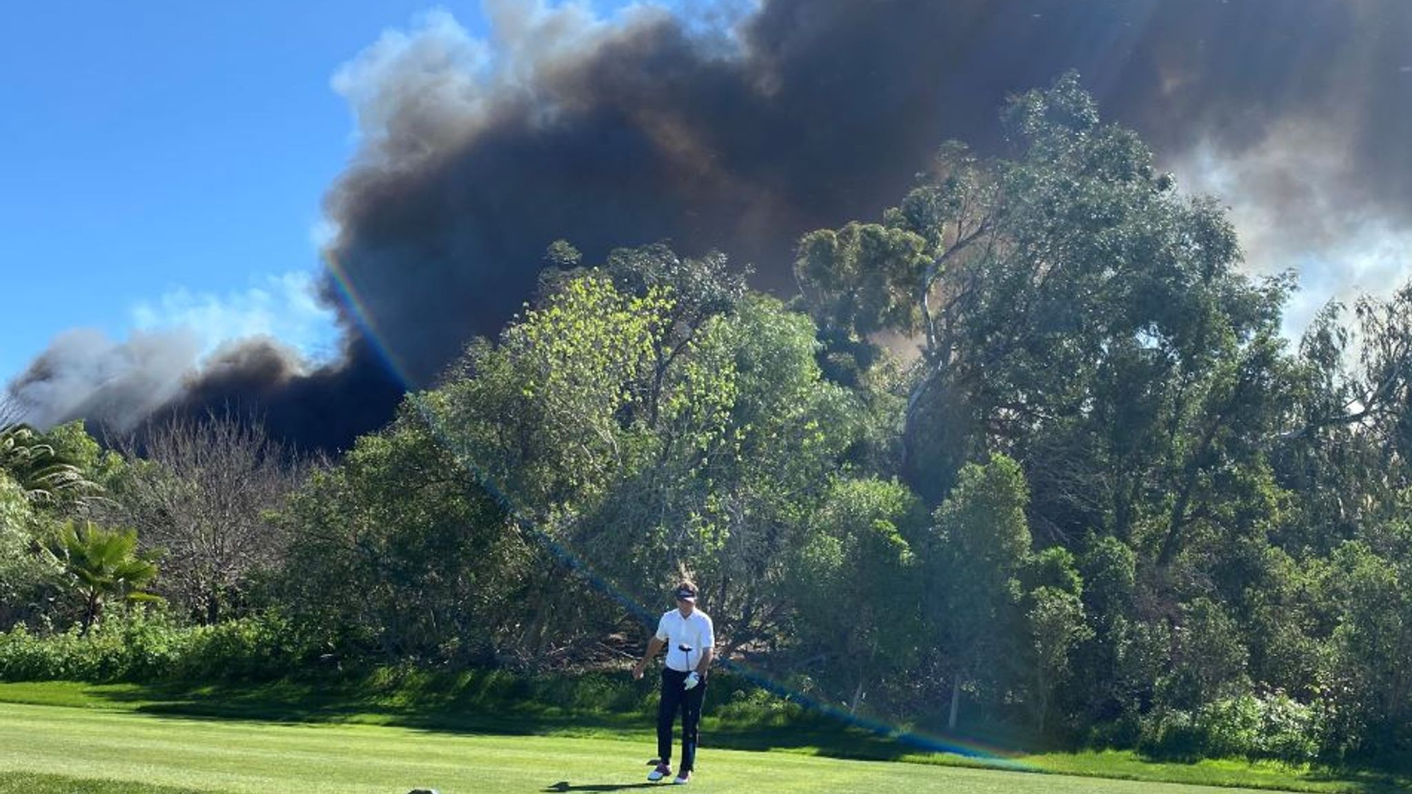 Pga Tour Champions Qualifier Abandoned After Fire Near Course Golf News Sky Sports