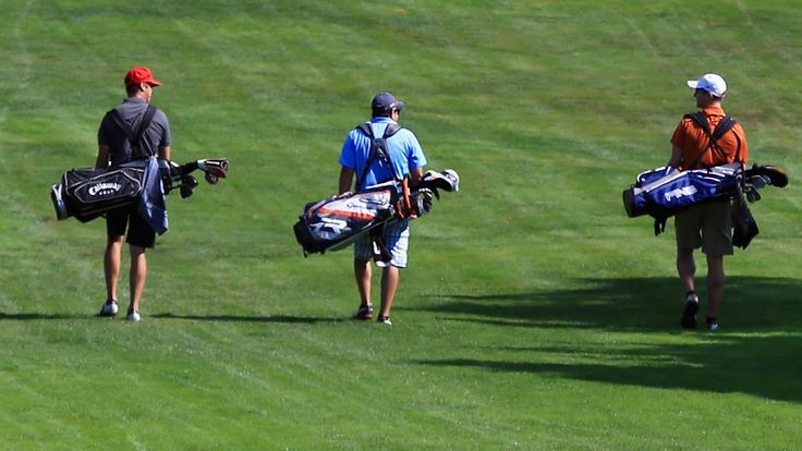 BETHPAGE, NY - SEPTEMBER 6: A shadow of an amateur golfer in action as photographed on the Bethpage State Park Black Golf Course on September 6, 2014 in Bethpage, New York. (Photo by Bruce Bennett/Getty Images)