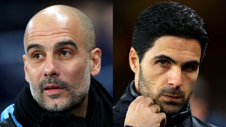 Pep Guardiola Mikel Arteta