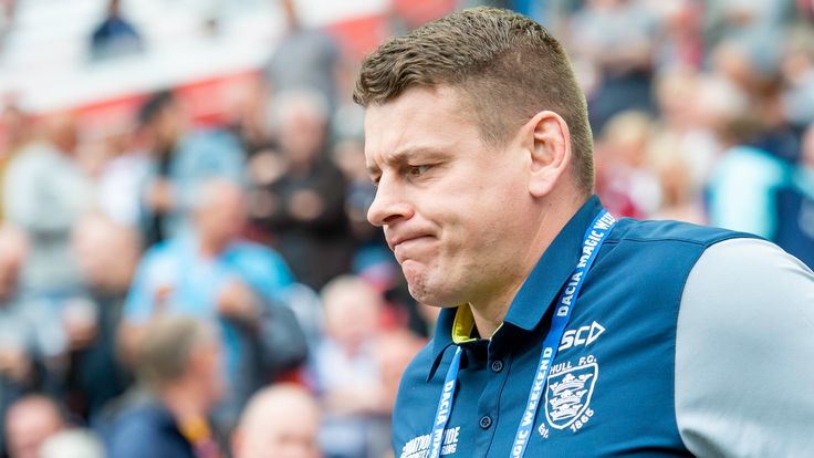 Picture by Allan McKenzie/SWpix.com - 25/05/2019 - Rugby League - Dacia Magic Weekend 2019 - Hull FC v Huddersfield Giants - Anfield, Liverpool, England - Hull FC coach Lee Radford.