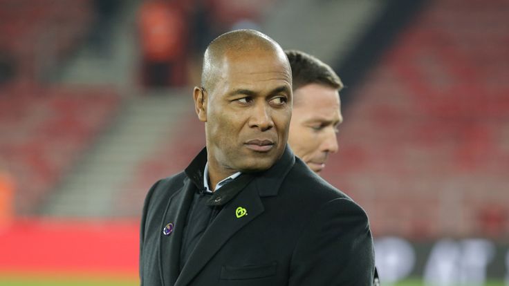 Ex-player Les Ferdinand looks on before the Premier League match between Southampton FC and Norwich City at St Mary's Stadium on December 04, 2019 in Southampton, United Kingdom