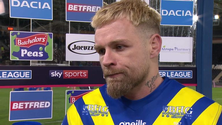 Warrington's Blake Austin received the man of the match award from their crushing 38-4 victory over a home sided Hull FC
