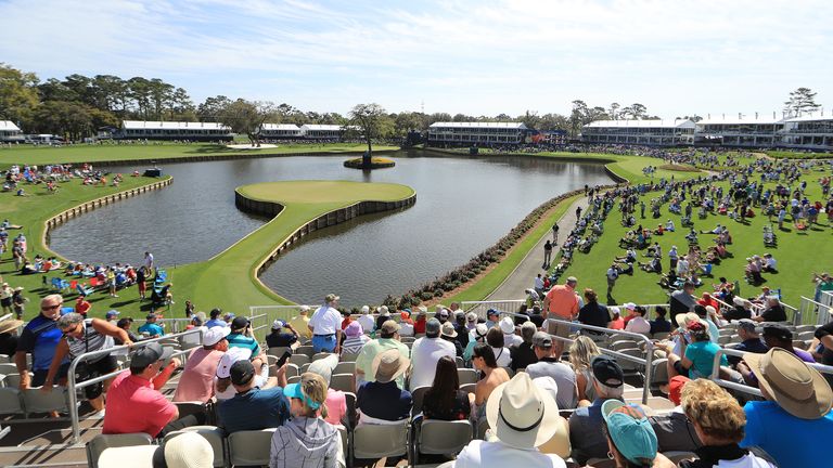 The 17th hole at TPC Sawgrass