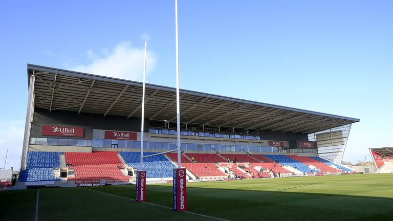 Picture by Chris Mangnall/SWpix.com - 08/02/2020 - Rugby League - Betfred Super League - Salford Red Devils v Toronto Wolfpack - AJ Bell Stadium, Salford, England -
Salford's Stadium