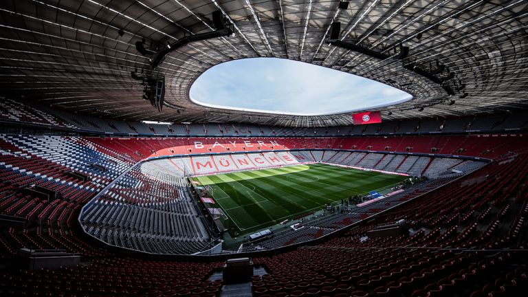 A general view of the Allianz Arena in Munich