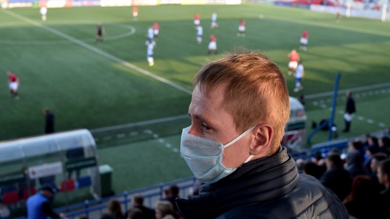 Professional football has ground to a halt around the world - not in Belarus