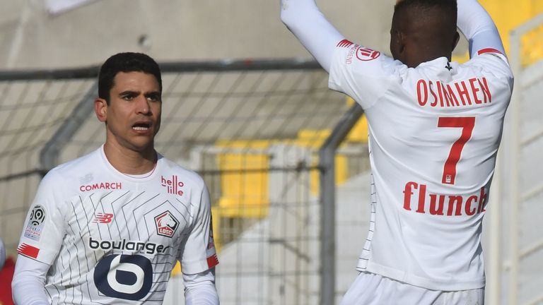 Benjamin Andre (left) netted the winner for Lille