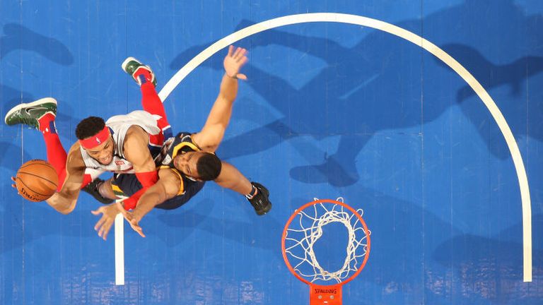 Bruce Brown of the Detroit Pistons shoots the ball against the Utah Jazz