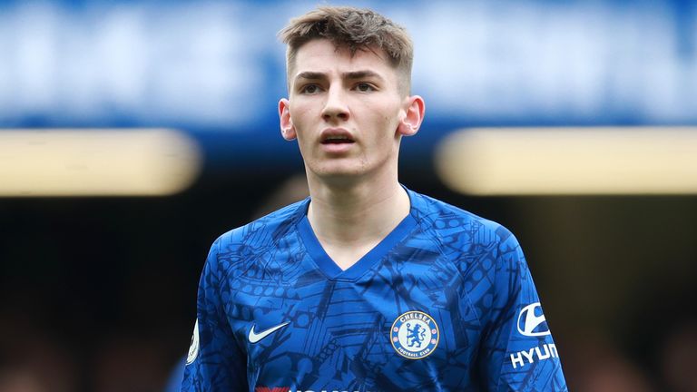 Chelsea&#39;s Billy Gilmour during the match against Everton