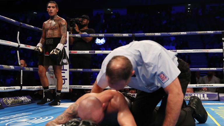 Conor Benn v Steve Jamoye, WBA Continental Welterweight Title, o2 Arena, London.26th October 2019.Picture By Mark Robinson..