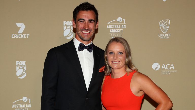 Mitchell Starc will be on hand to support Alyssa Healy at the Women's T20 World Cup Final
