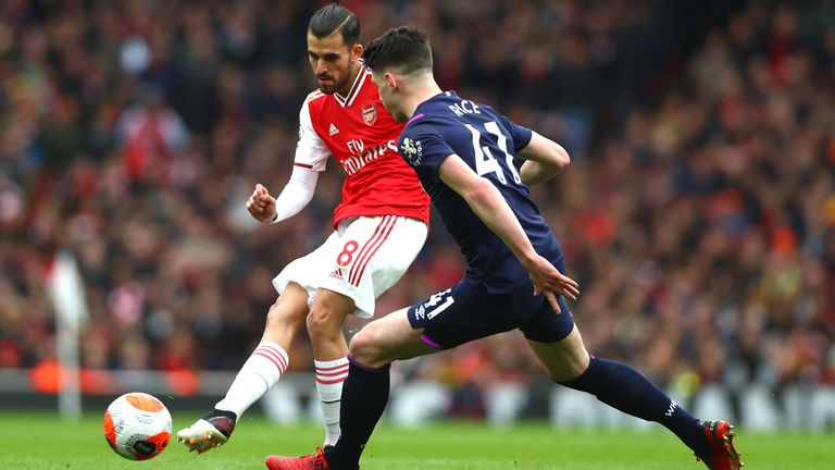 Dani Ceballos made 86 successful passes against West Ham - the most of any player on the pitch