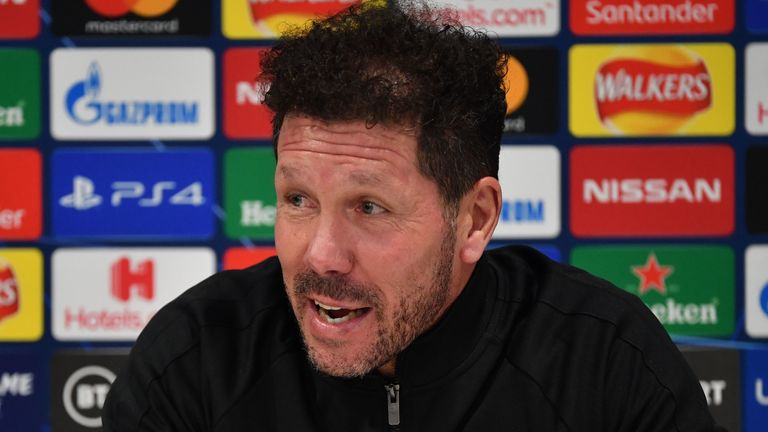Atletico Madrid boss Diego Simeone says Liverpool will know what to expect when the two sides meet on Wednesday evening