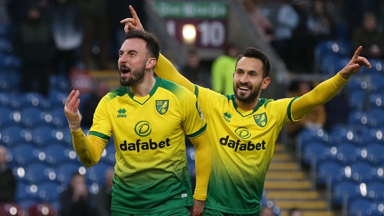 Josip Drmic scored the second goal in Norwich&#39;s 2-1 win over Burnley in the fourth round 