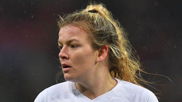 Lauren Hemp of England looks onduring the International Friendly between England Women and Germany Women at Wembley Stadium on November 9, 2019 in London, England.