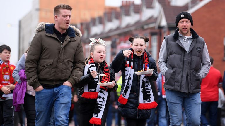 during the Premier League match between Manchester United and West Bromwich Albion at Old Trafford on April 15, 2018 in Manchester, England.