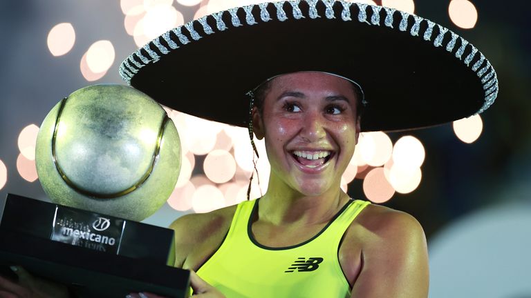 Watson celebrates her victory in Acapulco 