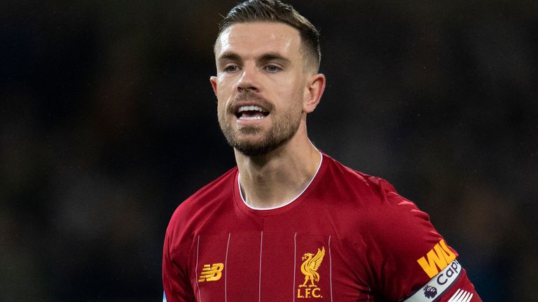 NORWICH, ENGLAND - FEBRUARY 15: Jordan Henderson of Liverpool FC during the Premier League match between Norwich City and Liverpool FC at Carrow Road on February 15, 2020 in Norwich, United Kingdom. (Photo by VISIONHAUS)