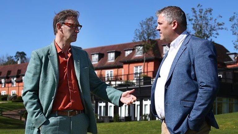 Tony Adams, founder of Sporting Chance, with Ian Thomas, director of the Professional Cricketer'sTrust