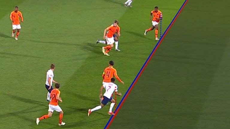 Would Jesse Lingard's goal for England against Netherlands in the UEFA Nations League have stood if the offside lines were thicker?