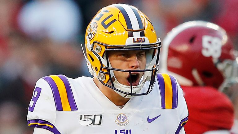 El mariscal de campo de LSU, Joe Burrow, se espera que sea la selección general número 1