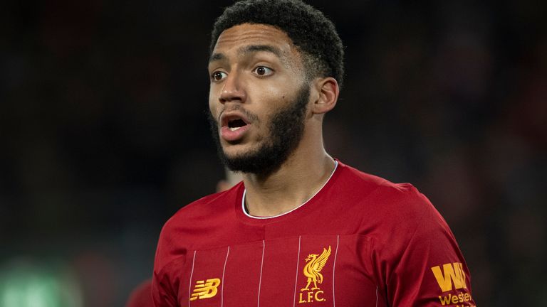 LIVERPOOL, ENGLAND - FEBRUARY 24: Joe Gomez of Liverpool in action during the Premier League match between Liverpool FC and West Ham United at Anfield on February 24, 2020 in Liverpool, United Kingdom. (Photo by Visionhaus) *** Local Caption *** Joe Gomez