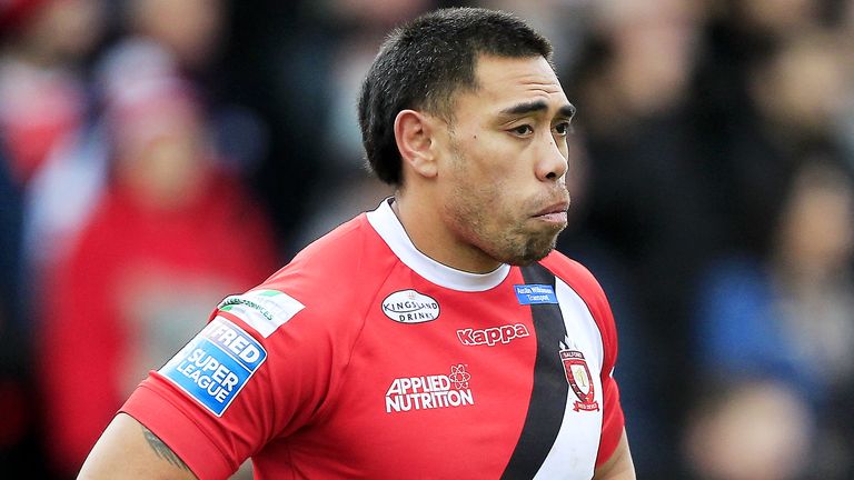 Picture by Chris Mangnall/SWpix.com - 08/02/2020 - Rugby League - Betfred Super League - Salford Red Devils v Toronto Wolfpack - AJ Bell Stadium, Salford, England -
Salford's Ken Sio