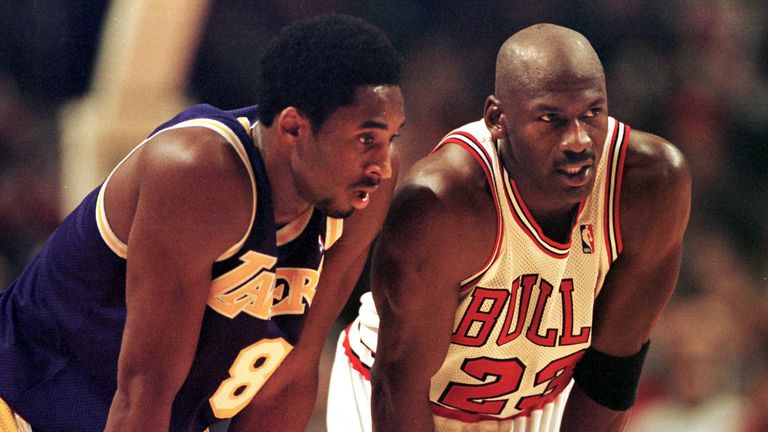 Kobe Bryant lines up against Michael Jordan