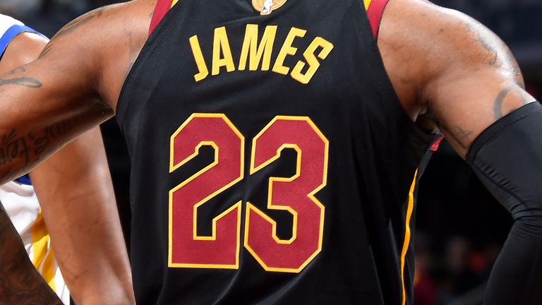 LeBron James in action for Cleveland in the 2018 NBA Finals