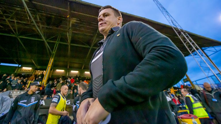 Picture by Allan McKenzie/SWpix.com - 13/06/2019 - Rugby League - Betfred Super League - Castleford Tigers v Hull FC - the Mend A Hose Jungle, Castleford, England - Hull FC coach Lee Radford after his side's victory over Castleford.
