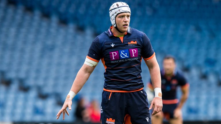 Lewis Carmichael in action for Edinburgh Rugby