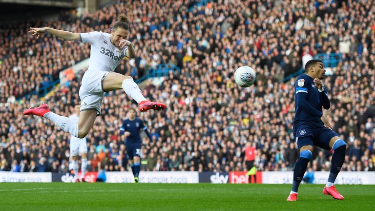 Luke Ayling makes it 1-0 to Leeds United