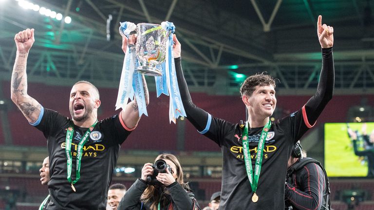 Manchester City won the Carabao Cup for a third successive season with a 2-1 win over Aston Villa earlier this month