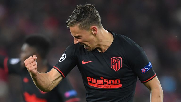 Marcos Llorente scored an away goal for Atletico Madrid in the first half of extra-time