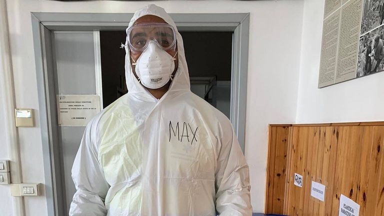 Maxime Mbanda says some of his patients can only communicate through their eyes (Maxime Mbanda/PA Wire)