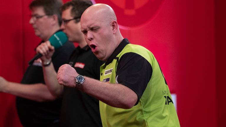 Michael van Gerwen remains in the hunt for a third UK Open title