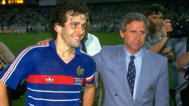 Michel Hidalgo (right) was in charge of France's Euro 1984 triumph