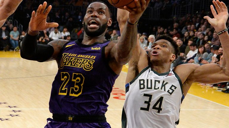 Los Angeles Lakers host Milwaukee Bucks at Staples Center as conference ...
