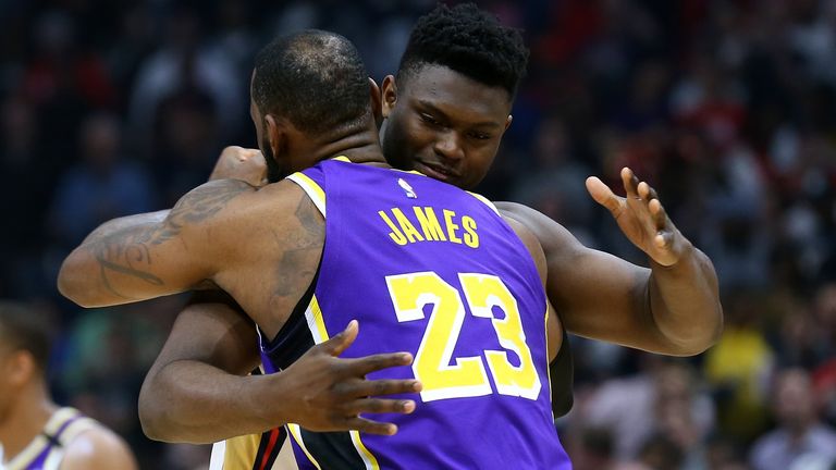 Lebron James says passing on his knowledge to young NBA players like Zion Williamson is a responsibility. 
