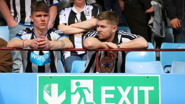 Newcastle were a point adrift of safety in 2016 with nine games remaining
