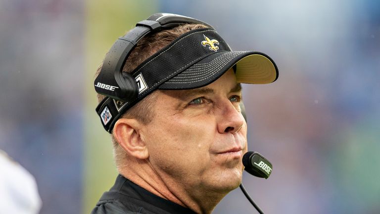 Head Coach Sean Payton of the New Orleans Saints on the sidelines during a game against the Tennessee Titans at Nissan Stadium on December 22, 2019 in Nashville, Tennessee