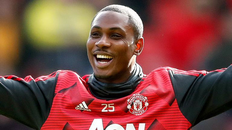 Manchester United's Odion Ighalo warms-up before the Premier League match at Old Trafford, Manchester. 