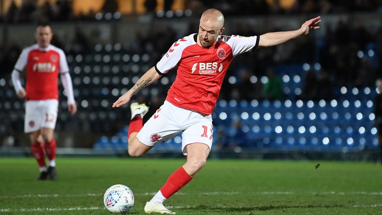Paddy Madden in action for Fleetwood Town