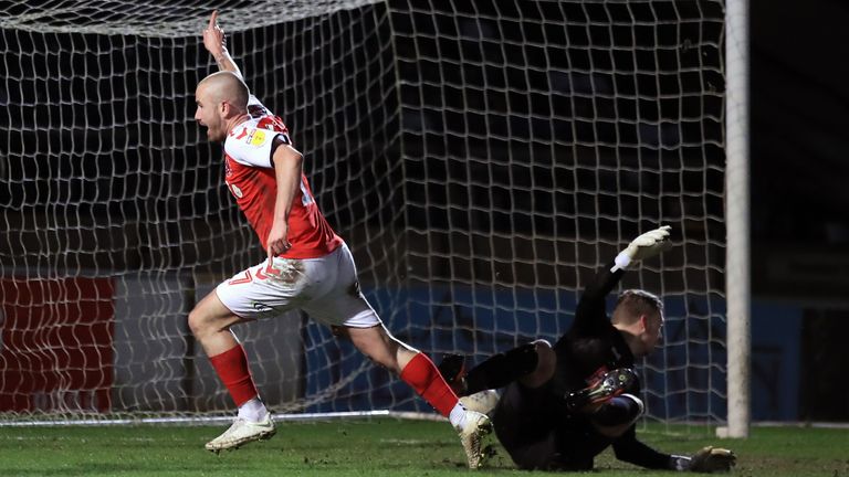 Paddy Madden in action for Fleetwood Town