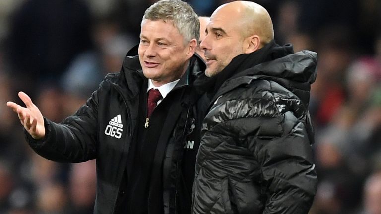 Ole Gunnar Solskjaer and Pep Guardiola